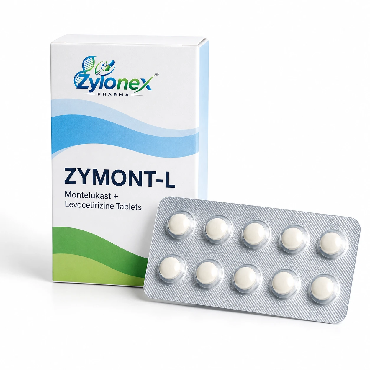 Catalogue packshot of ZYMONT-L — Montelukast + Levocetirizine Tablets
